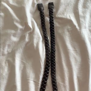 Miche brown leather straps